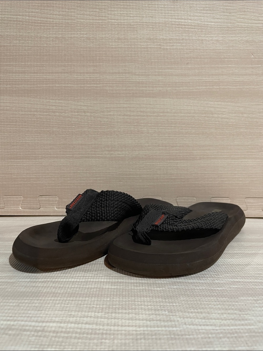Coconut Brown Braided Strap Flip-Flop Sandals